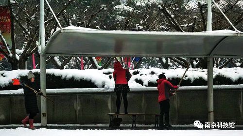 瑞雪兆豐年，勞動展風采——南京科技館開展掃雪活動