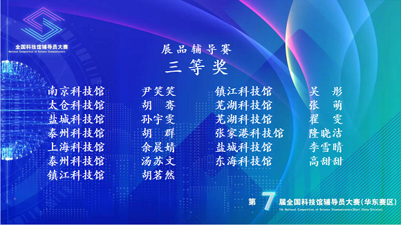 南京科技館在第七屆全國科技館輔導(dǎo)員大賽（華東賽區(qū)）選拔賽中喜獲佳績(jī)